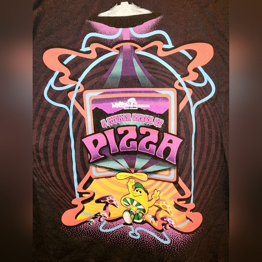 New Mellow Mushroom Higher Order of Pizza T-shirt Mens Size XL